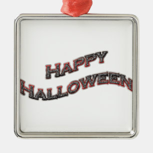 Ornamento De Metal Feliz Halloween Texto