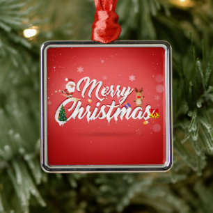 Ornamento De Metal Feliz Natal