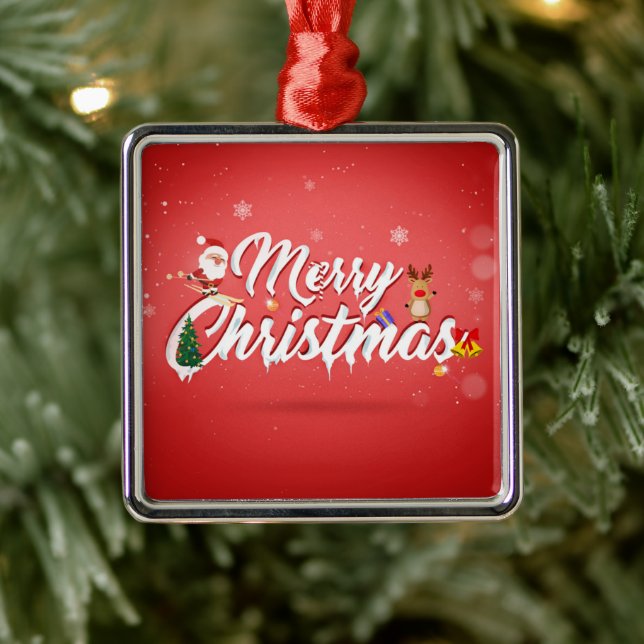 Ornamento De Metal Feliz Natal (Árvore)