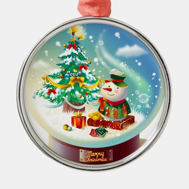 Ornamento De Metal Feliz Natal (Frente)