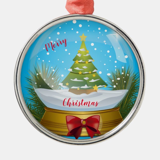 Ornamento De Metal Feliz Natal (Frente)