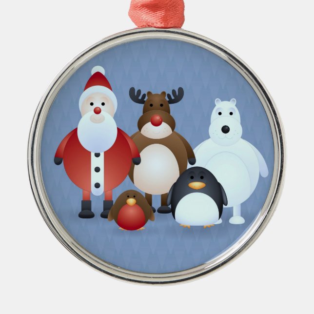 Ornamento De Metal Feliz Natal (Frente)