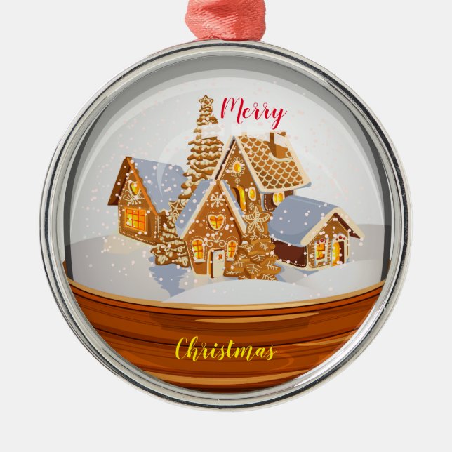 Ornamento De Metal Feliz Natal (Frente)