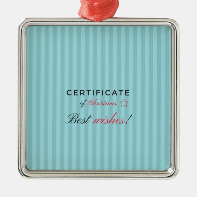 Ornamento De Metal Feliz Natal (Frente)