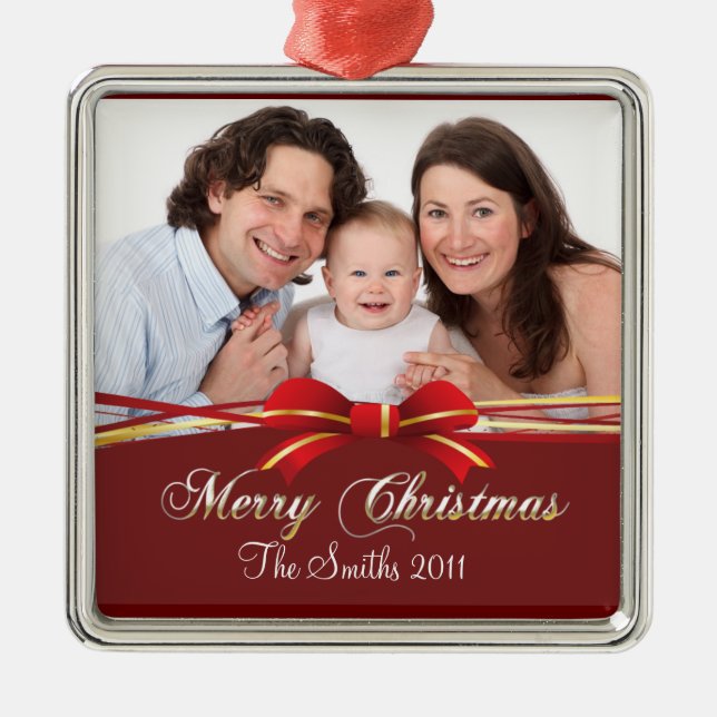 Ornamento De Metal Feliz Natal (Frente)