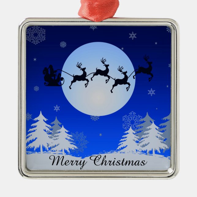 Ornamento De Metal Feliz Natal (Frente)