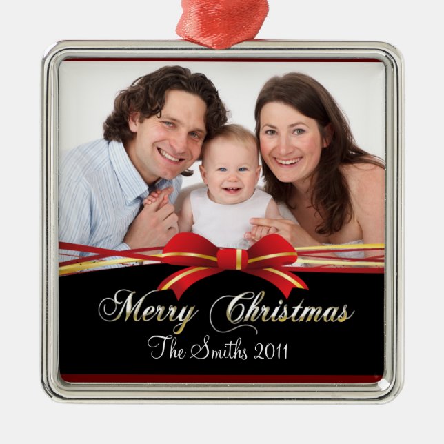 Ornamento De Metal Feliz Natal (Frente)