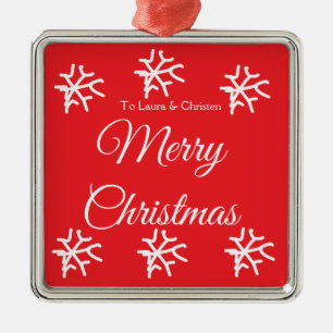 Ornamento De Metal Feliz Natal adicionar nome texto presente personal