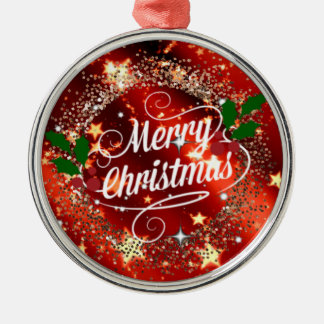 Ornamento De Metal Feliz Natal, brilho e brilhar