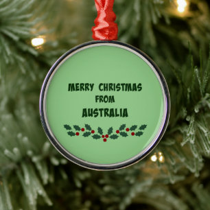 Ornamento De Metal Feliz Natal da Austrália