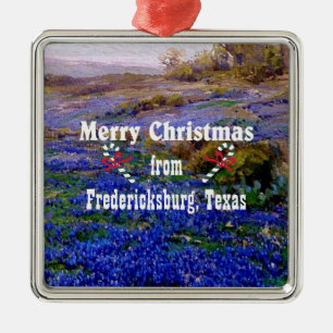 Ornamento De Metal Feliz Natal de Fredericksburg, Texas
