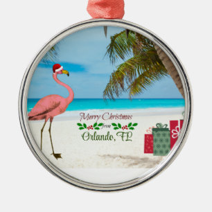 Ornamento De Metal Feliz Natal de Orlando, FL
