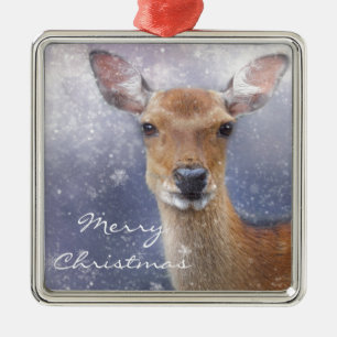 Ornamento De Metal Feliz Natal, Deer