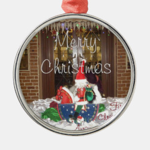 Ornamento De Metal Feliz Natal Férias Longe da Coleção Doméstica