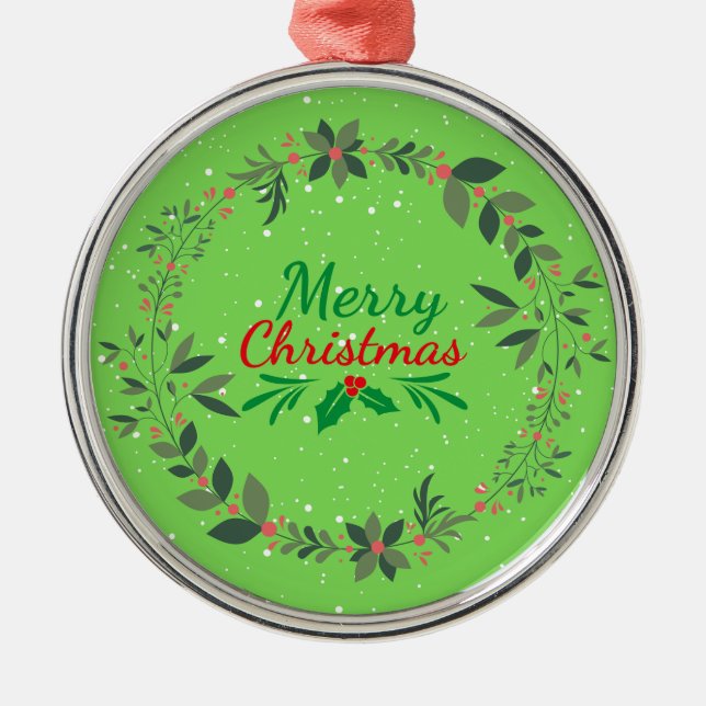 Ornamento De Metal Feliz Natal Ornaments (Frente)