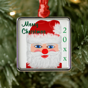 Ornamento De Metal Feliz Natal Papai Noel Ano