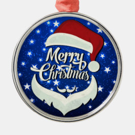 Ornamento De Metal Feliz Natal Santa Hat