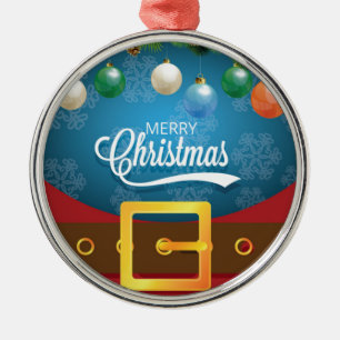 Ornamento De Metal Feliz Papai noel de Natal