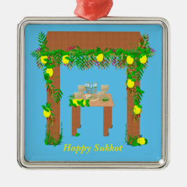 Ornamento De Metal Feliz Sukkot, Personalizado