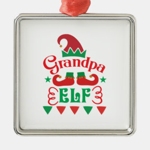 Ornamento De Metal Felry Xmas Avô Elf