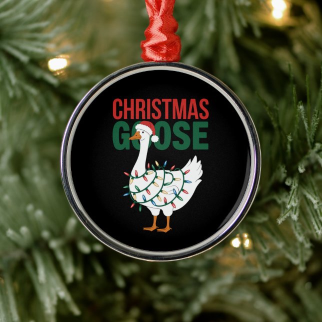 Ornamento De Metal Feriado das Luzes de Ganso de Natal (Árvore)