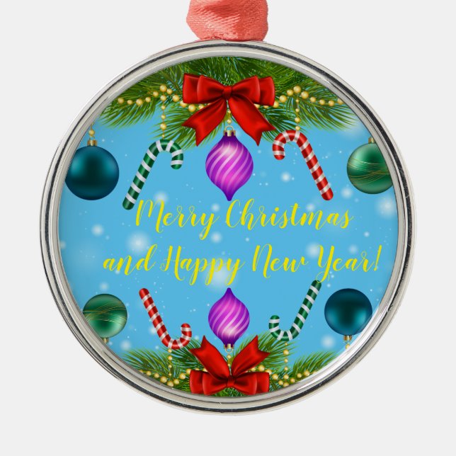 Ornamento De Metal Feriados (Frente)