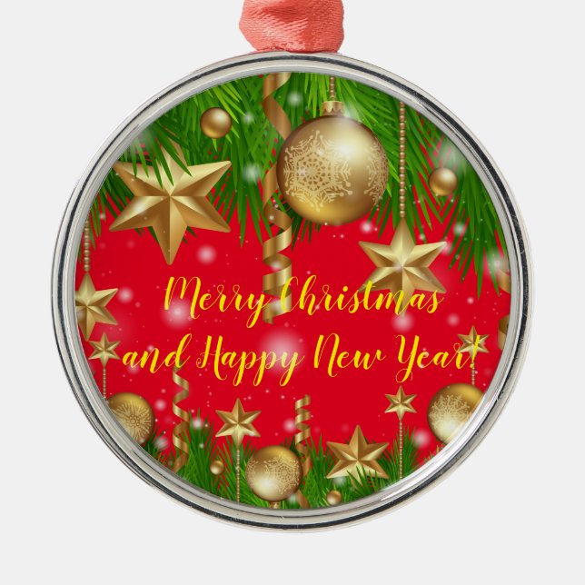 Ornamento De Metal Feriados (Frente)