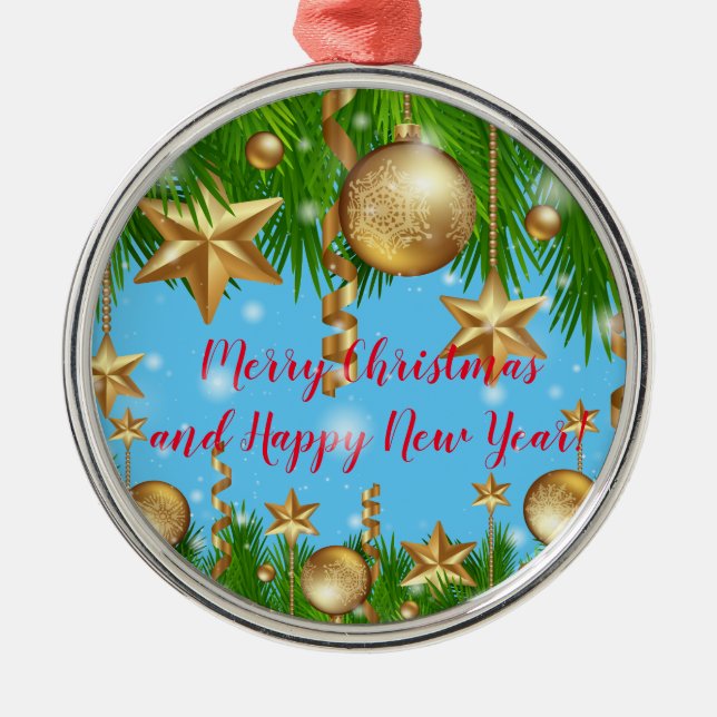 Ornamento De Metal Feriados (Frente)