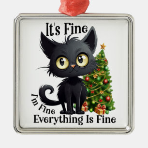 ORNAMENTO DE METAL FÉRIAS DE NATAL NEGRO