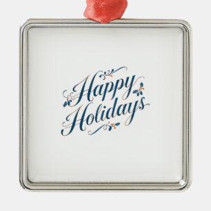 Ornamento De Metal Férias Felizes Natal Alegre Família Ano Novo