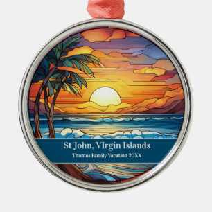 Ornamento De Metal Férias na Praia de St John