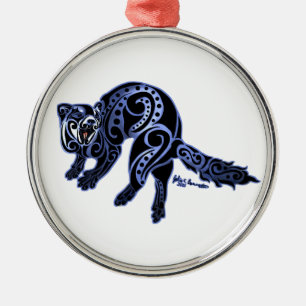 Ornamento De Metal Ferret Trybe: Dança de Guerra!