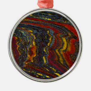 Ornamento De Metal Ferro Tigre em Vermelho, Amarelo, Azul