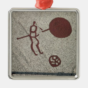 Ornamento De Metal Figura masculina com o sol
