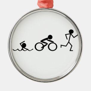Ornamento De Metal Figuras da vara do Triathlon