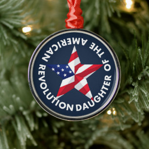 Ornamento De Metal Filha da estrela DAR americana da Revolução Americ