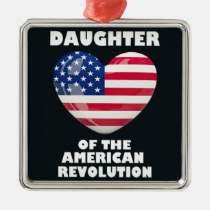 Ornamento De Metal Filha do coração americano da Revolução DAR EUA