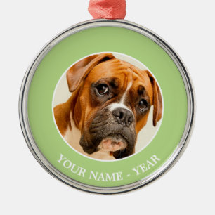 Ornamento De Metal Filhote de cachorro do pugilista no contexto do
