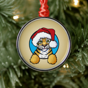 Ornamento De Metal Filhote de Tigre KiniArt