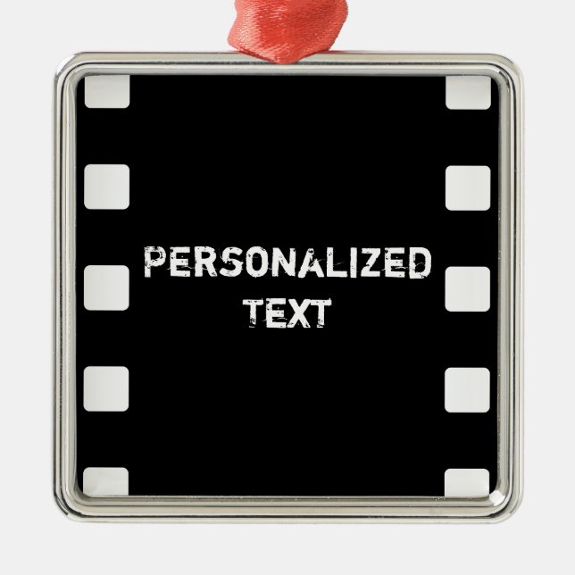 Ornamento De Metal Film Strip / Movie Custom Name Ornament (Frente)