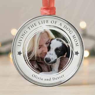 Ornamento De Metal Filme de Foto de Mãe de Cão Personalizado