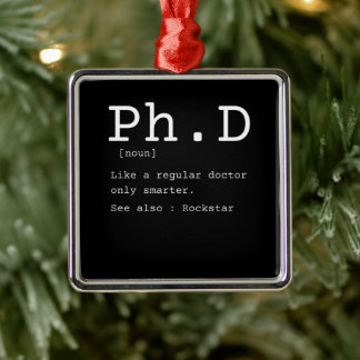 Ornamento De Metal Filosofia de definição de PhD professora engraçada