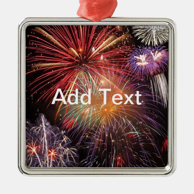 Ornamento De Metal Finalidade do Fireworks (Frente)
