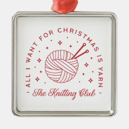 Ornamento De Metal Fios de tricô amantes Natal
