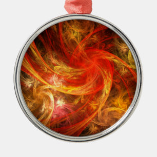 Ornamento De Metal Firestorm Nova Abstrato Art
