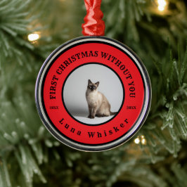 Ornamento De Metal First Christmas Without You Pet Memorial