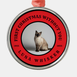 Ornamento De Metal First Christmas Without You Pet Memorial