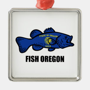Ornamento De Metal Fish Oregon