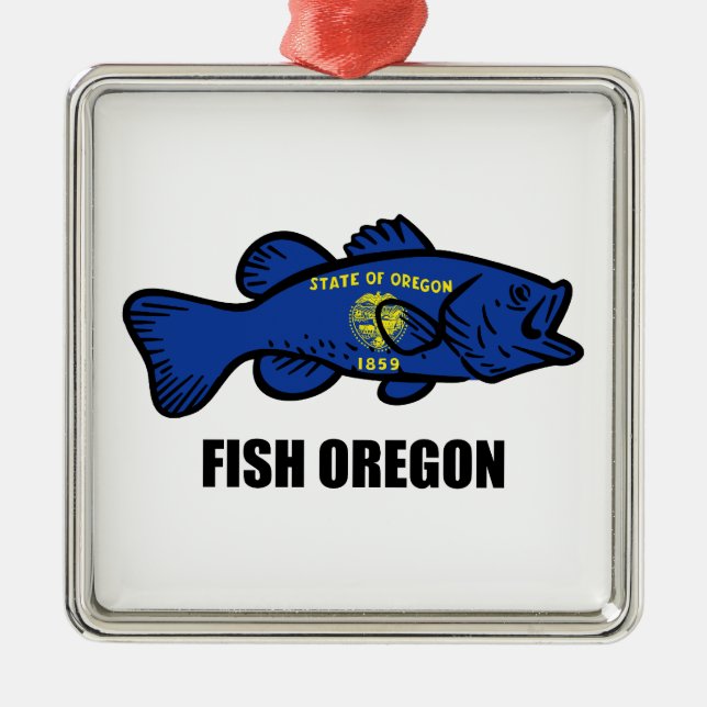 Ornamento De Metal Fish Oregon (Frente)