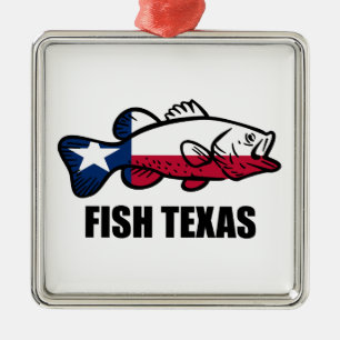 Ornamento De Metal Fish Texas